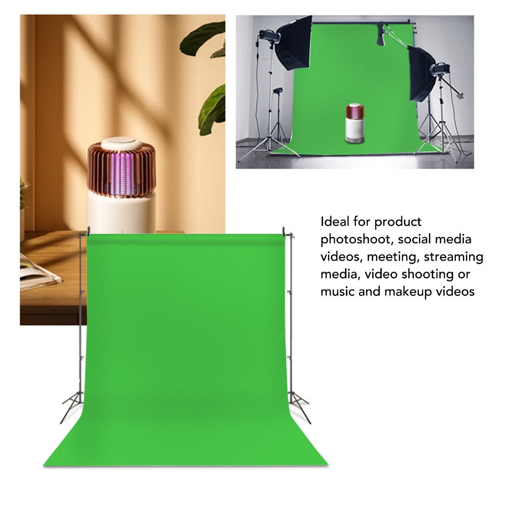 Photography High Key - 高密度ポリエステル製スクリーン背景幕、しわになりにくい滑らかな表面で、クリアなクロマキー撮影用背景幕に最適