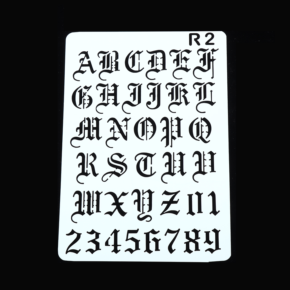 Photography Font - 新しい中空階層化ステンシル壁画スクラップブッエンボスアルバムの装飾文字アルファベットテンプレートマスキングスプレー