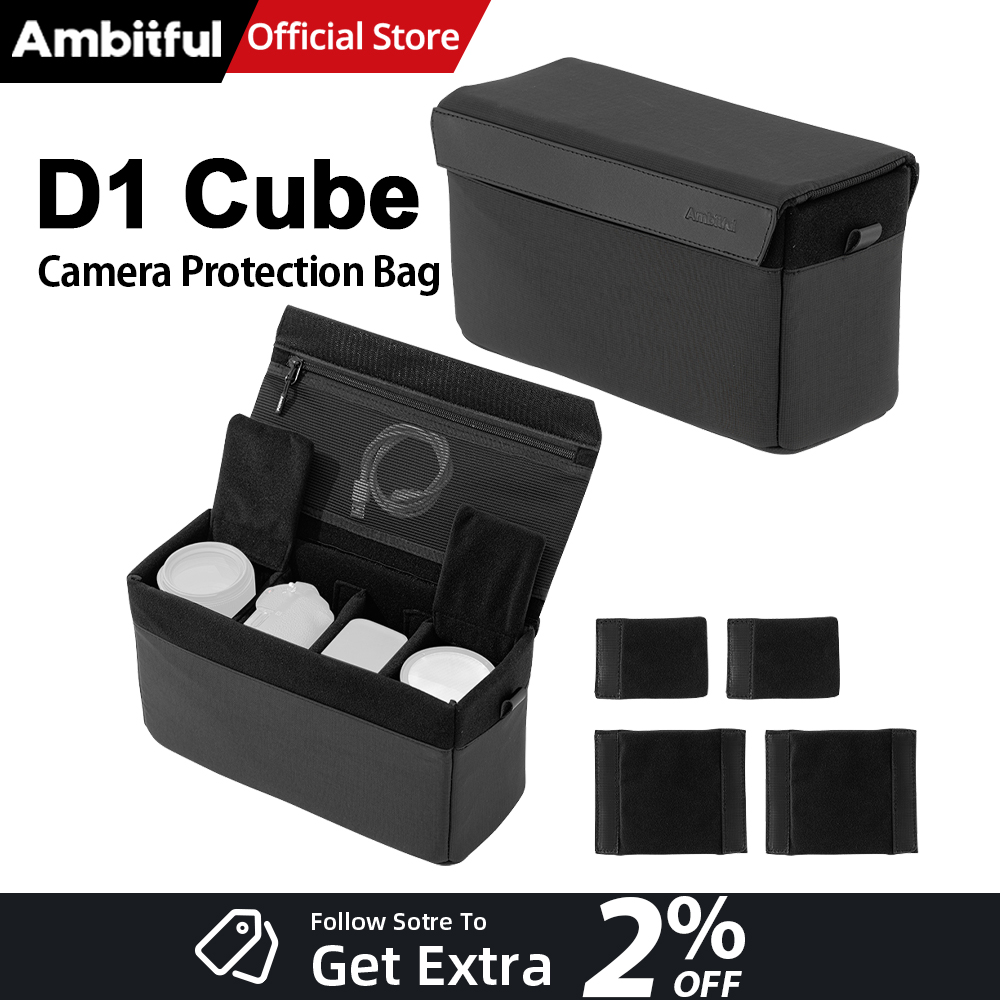 Camera Rain Cover - AMBITFUL D1 キューブ防水デジタル一眼レフカメラバッグ多機能屋外デジタルカメラバックパックインナーバッグレンズケースニコンキヤノン用