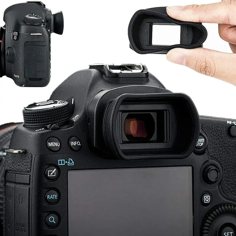 Photography Icon - シリコン製カメラビューファインダーアイカップ キヤノンEOS 5DM4 5DM3 5DS 5DSR用