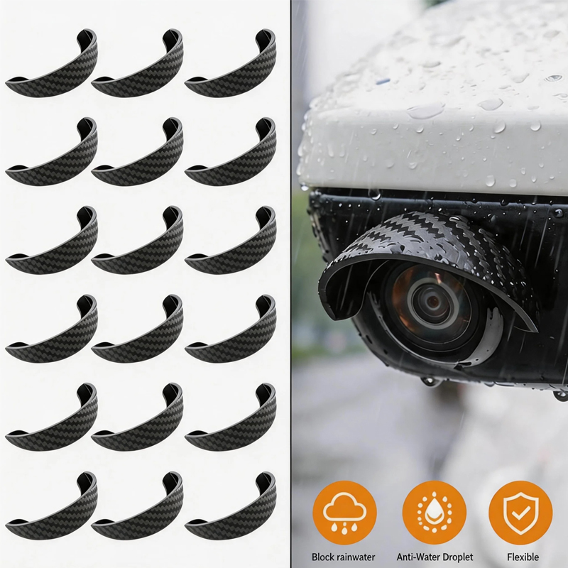Camera Rain Cover - 自己粘着式車載カメラ用レインカバー 防水保護カーカメラカバー 車内カメラ用サンシェード レインシールド