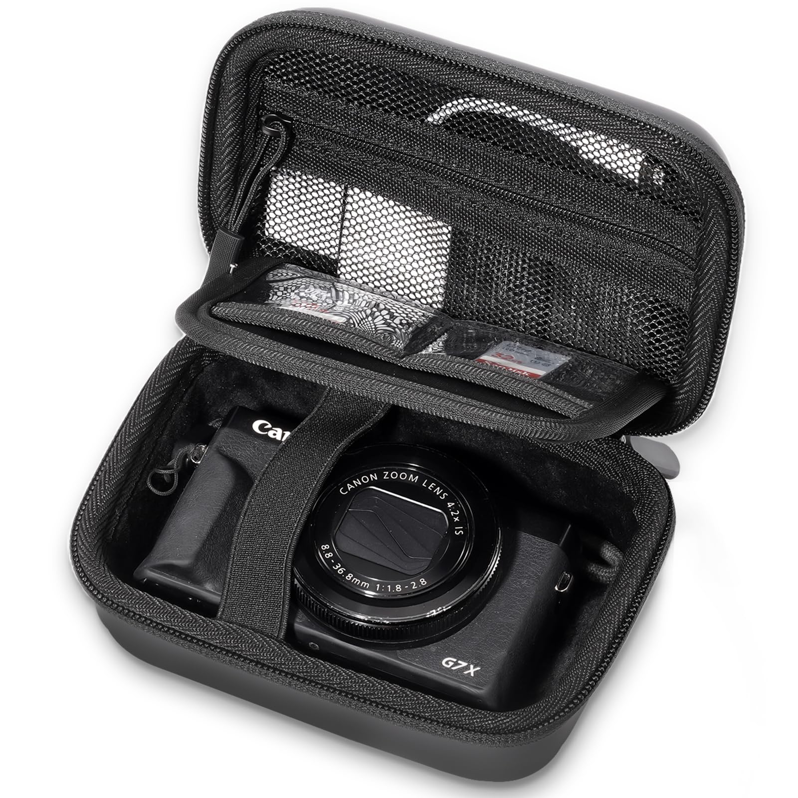 Photography Icon - ハードシェルデジタルカメラケース キヤノンG7X Mark III Mark II、ソニーサイバーショット、パワーショットSX740、リコーGR