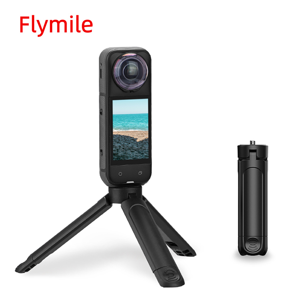 Photography Grip Insta360 X5 - Flymile 拡張可能なミニカメラ三脚、ポータブル自撮り棒ハンドルグリップデスクトップウェブカメラ三脚 DJI Pocket 4/Insta360 X5用