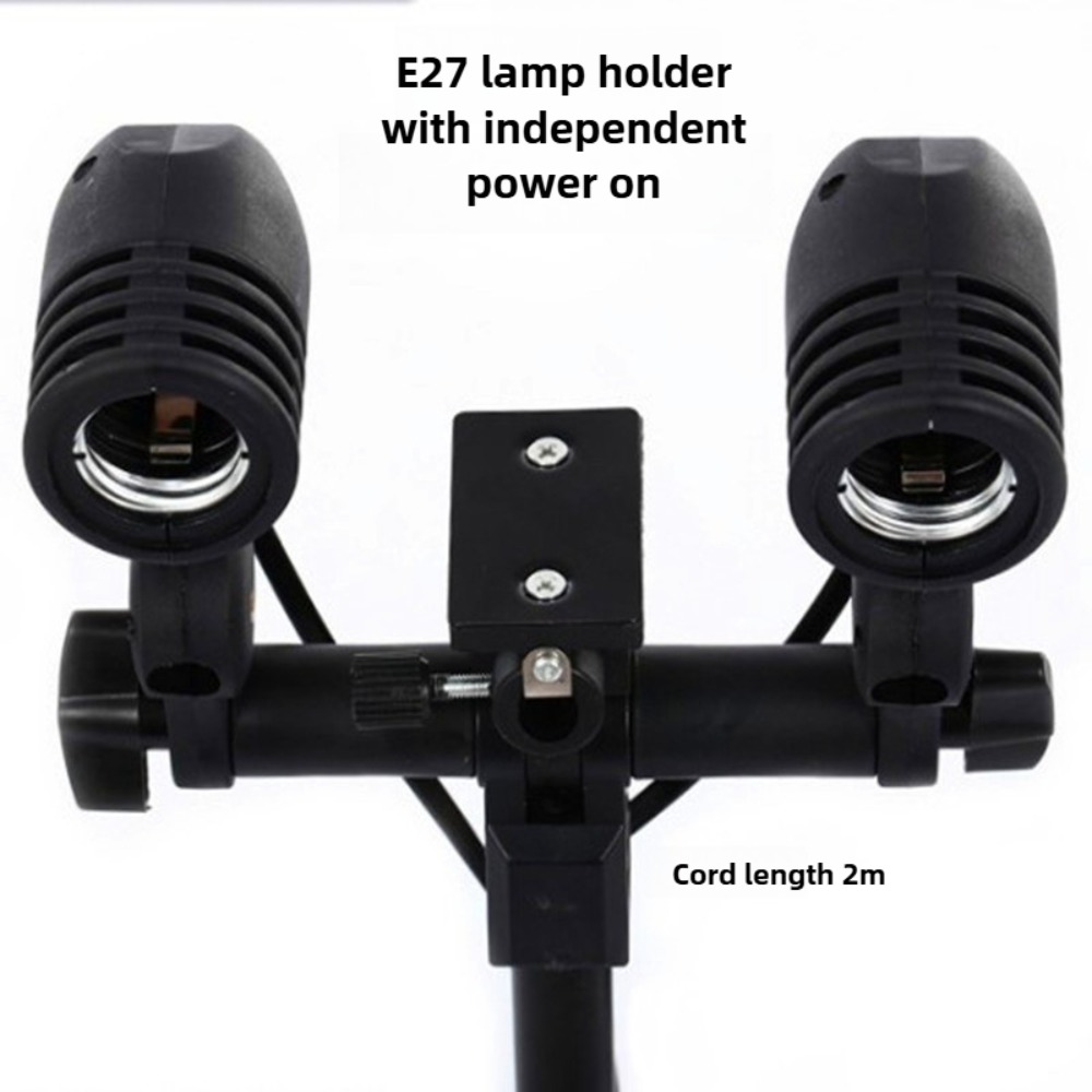 電球スタンド 2M、E27 ACソケット付き傘型ランプホルダ - Photography Bulb のレビューと価格