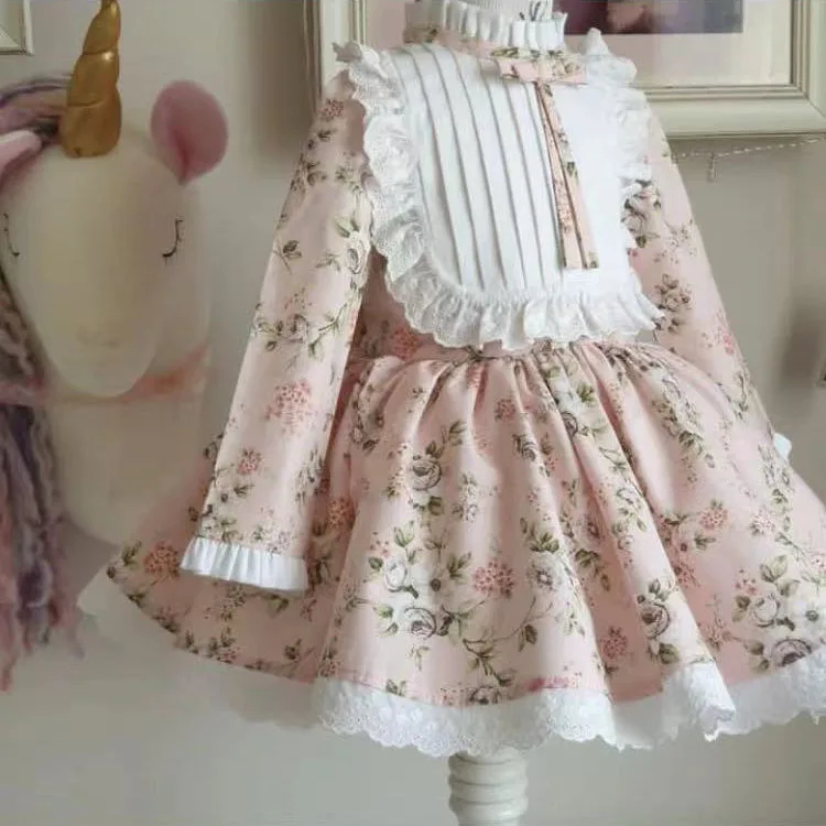 0-12Y 女の赤ちゃん秋ピンクローズトルコヴィンテージピン - Photography Vintage Style のレビューと価格