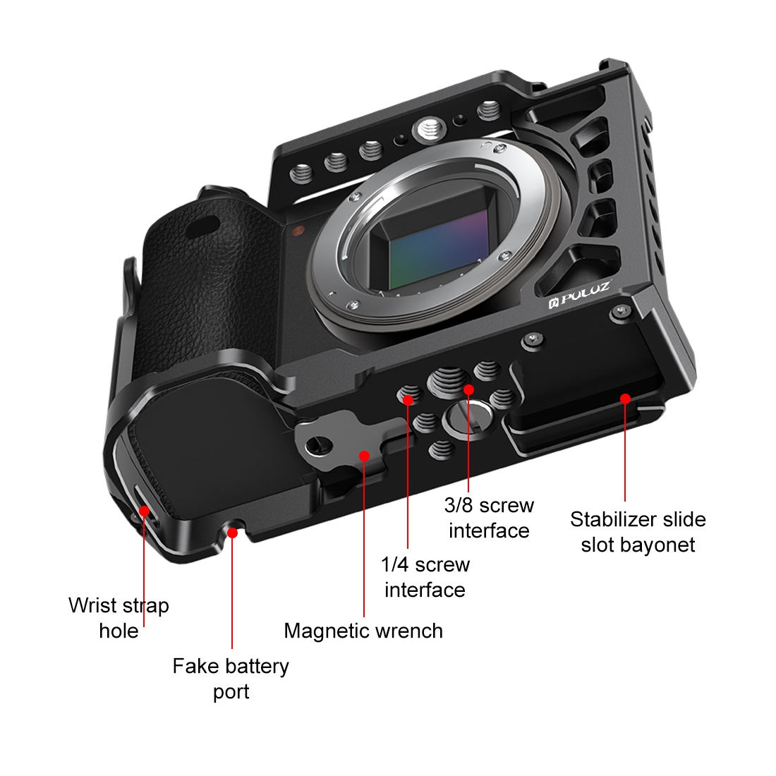 PULUZ メタルカメラケージ拡張マウントスタビライザーリグ - Sony Camera A6400 のレビューと価格
