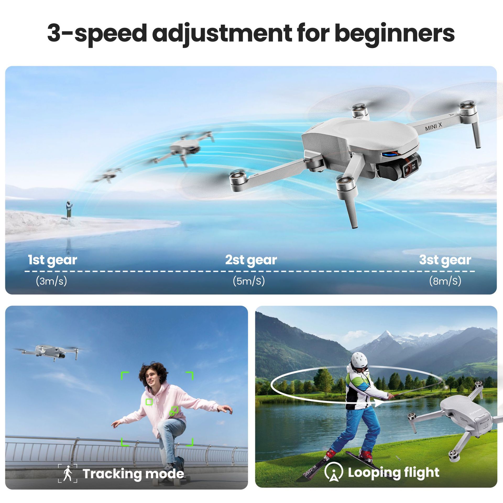 4K HD空撮ドローン、RCクアッドコプター ワンキー離着陸 - Photography High Key のレビューと価格