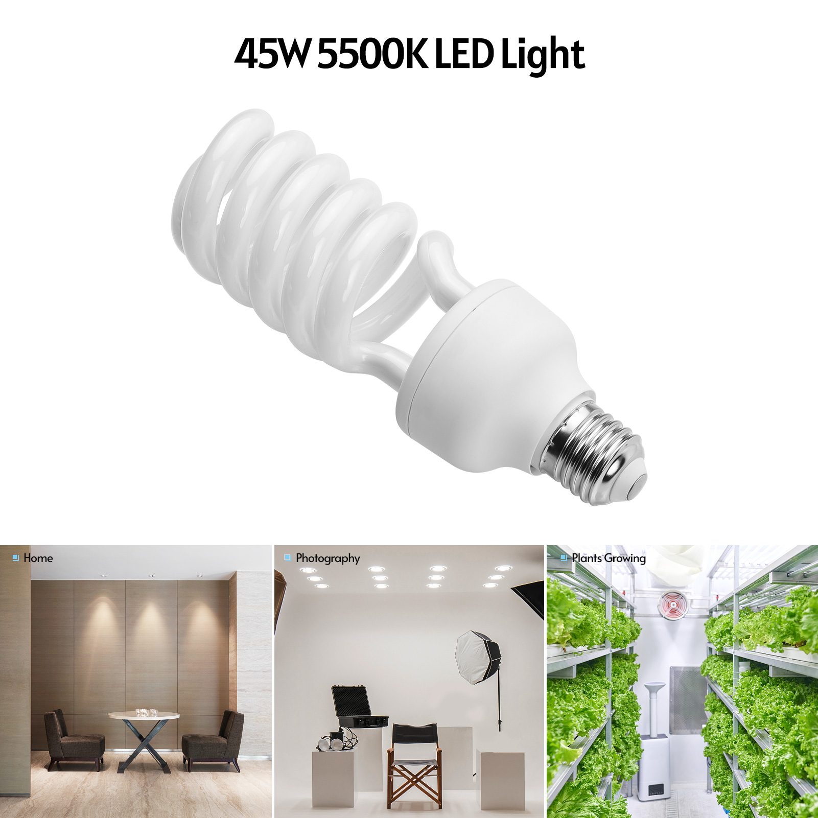 スパイラル蛍光灯電球、夏服ソケット、スタジオ写真用省エネ、ビ - Photography Bulb のレビューと価格