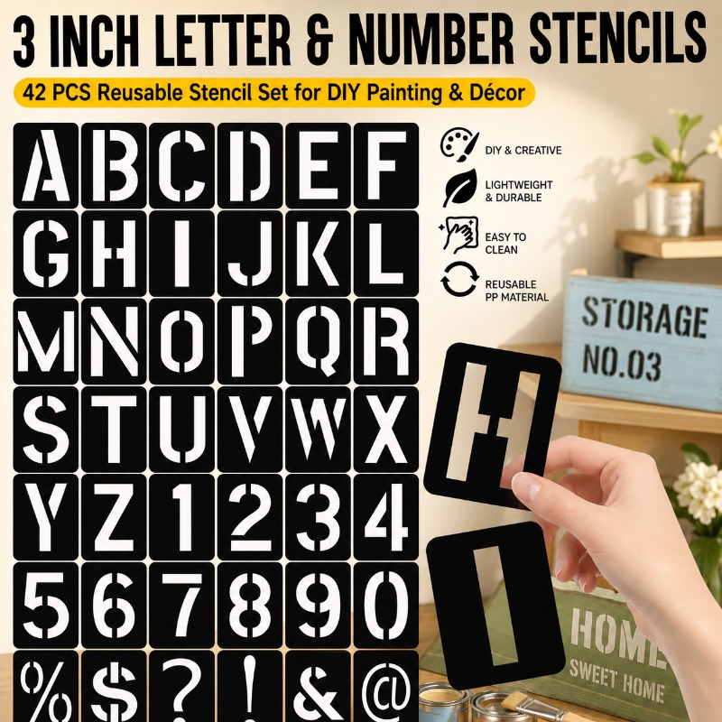 Fromthenon 3 インチ文字番号ステンシルセット 再 - Photography Font のレビューと価格