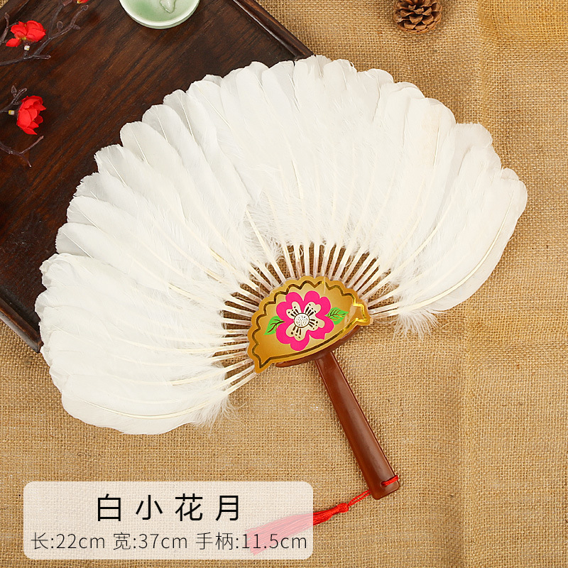ヴィンテージ羽根扇子手作り工芸品ハンドファン中国風扇子ドラマ - Photography Vintage Style のレビューと価格
