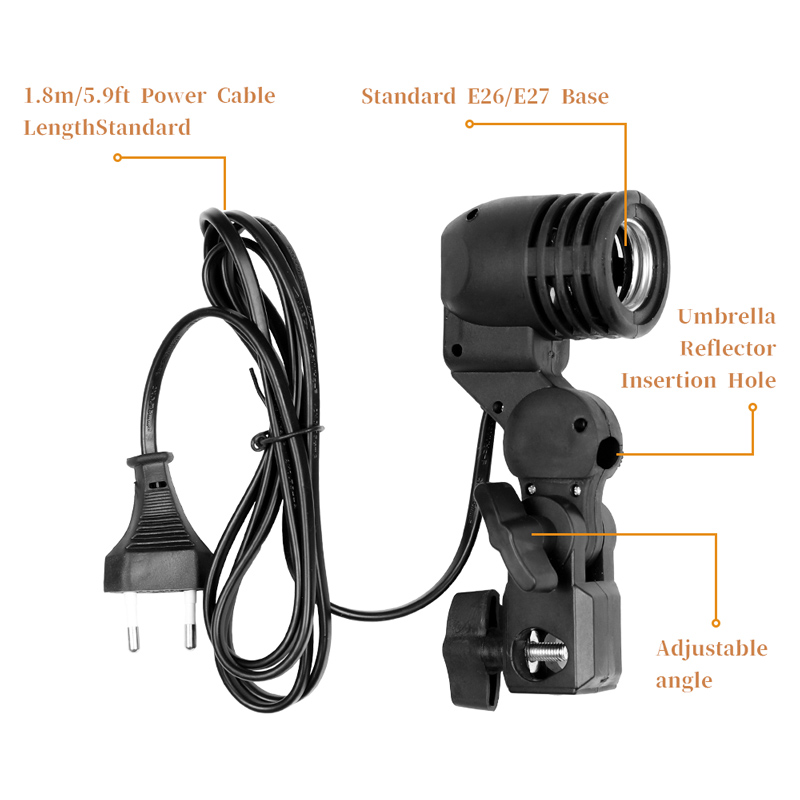 1.8mケーブル電球ホルダー,e26/e27電球ホルダー付き - Photography Bulb のレビューと価格