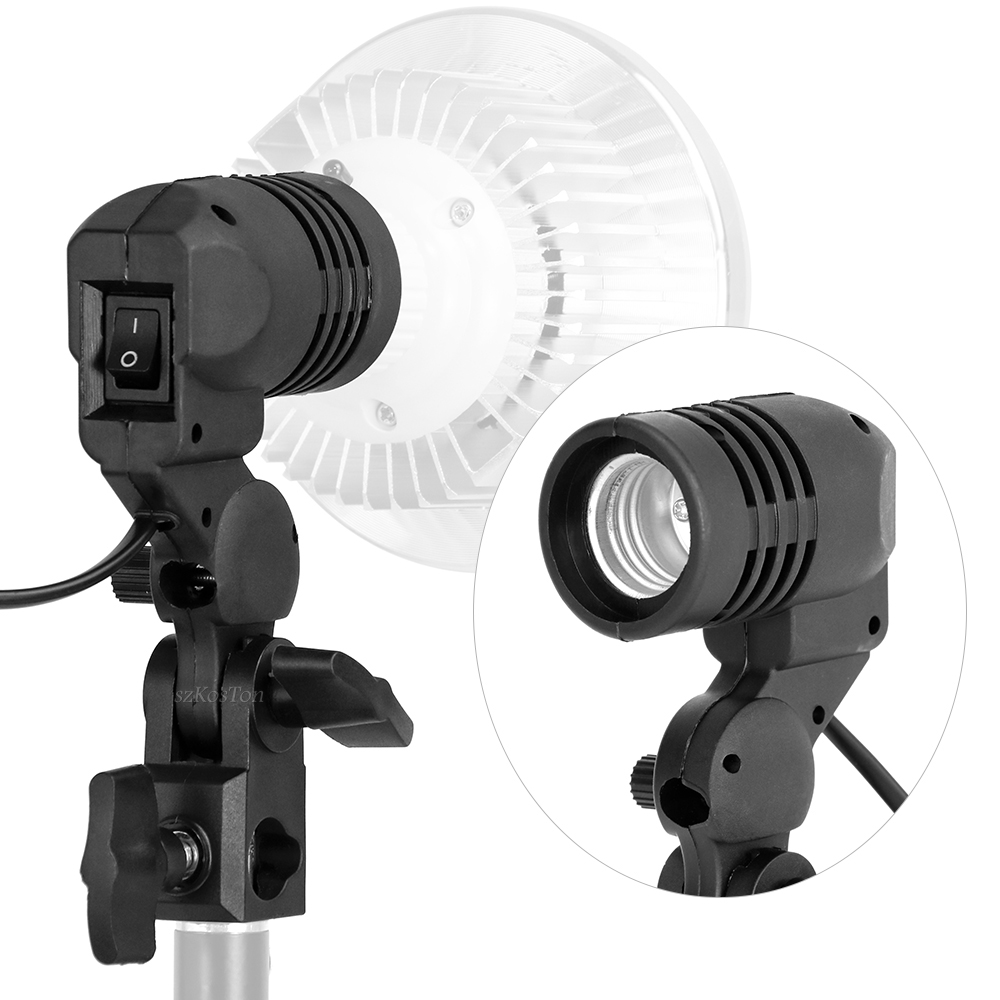 シングルヘッド電球ホルダー E27 ソケットフラッシュ傘ブラ - Photography Bulb のレビューと価格