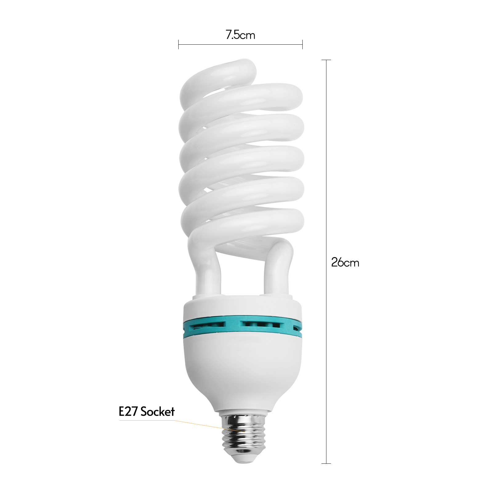 Andoer E27 135 ワットスパイラル蛍光灯 550 - Photography Bulb のレビューと価格