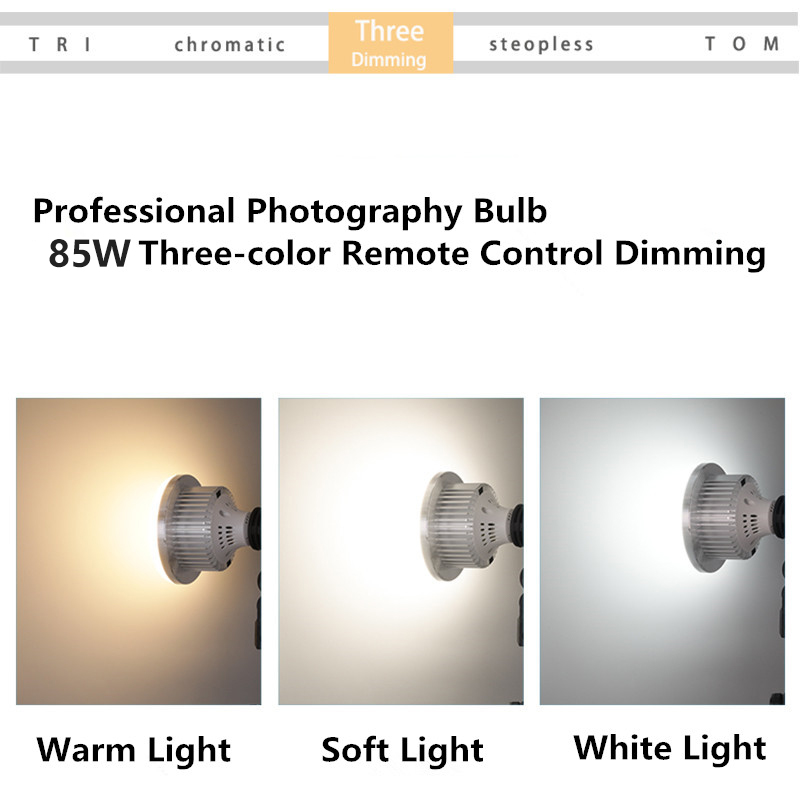 85 ワット LED 写真照明電球 E27 ベースランプリモ - Photography Bulb のレビューと価格