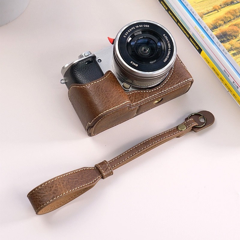 カメラバッグ PUレザー ハーフボディケース Sony A6 - Sony Camera A6400 のレビューと価格
