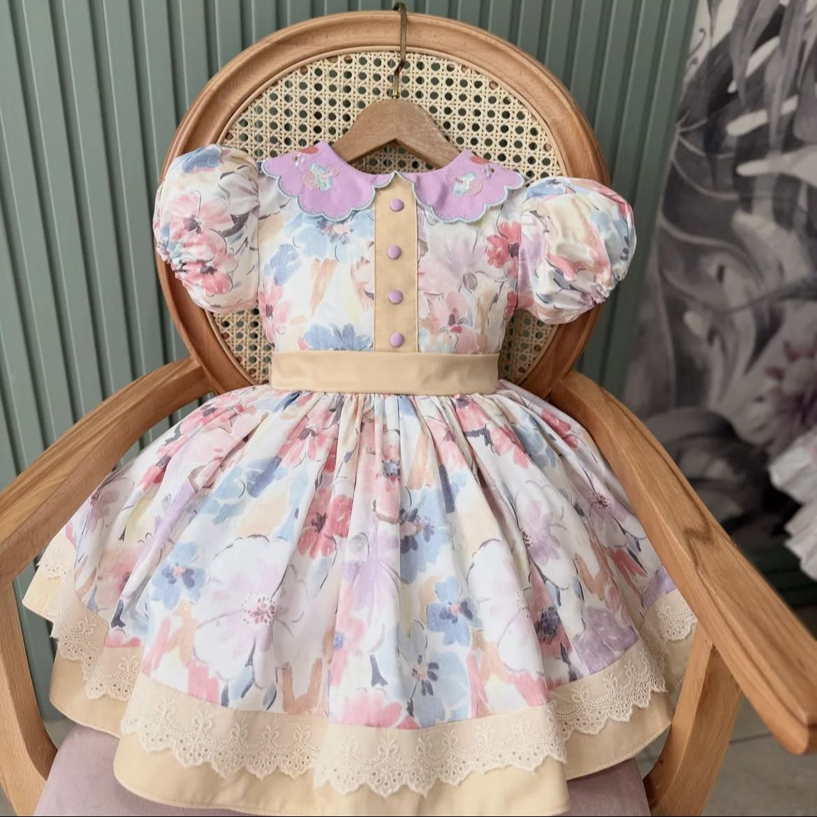 0-12Y 女の赤ちゃん夏襟刺繍ヴィンテージプリンセスボール - Photography Vintage Style のレビューと価格