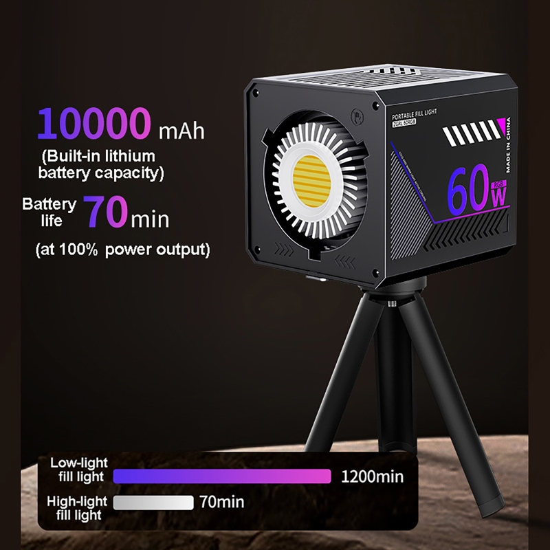 60W RGBビデオライト ポータブルLED撮影スタジオライ - Photography Kit Pro のレビューと価格