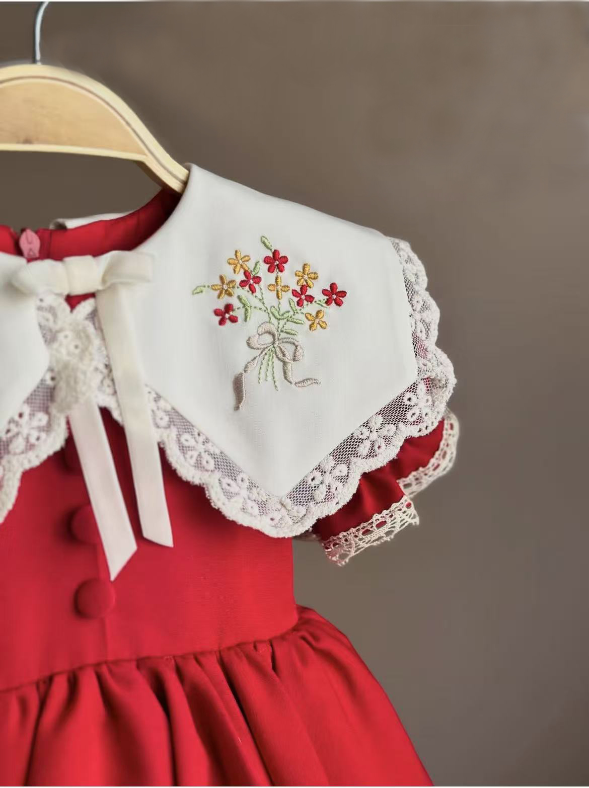 0-12Y 女の赤ちゃん夏赤い刺繍ヴィンテージプリンセスドレ - Photography Vintage Style のレビューと価格